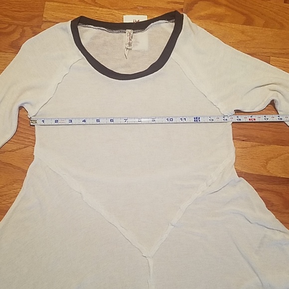 Free People Weekend Layering  3/4 Sleeve White Top - Picture 5 of 8